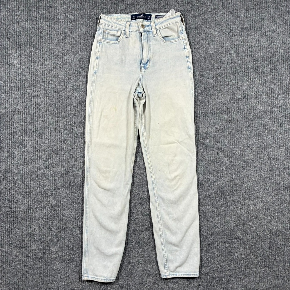 Hollister Womens Ultra High Rise Mom Jeans Size 1R Light Wash‎ Vintage Stretch